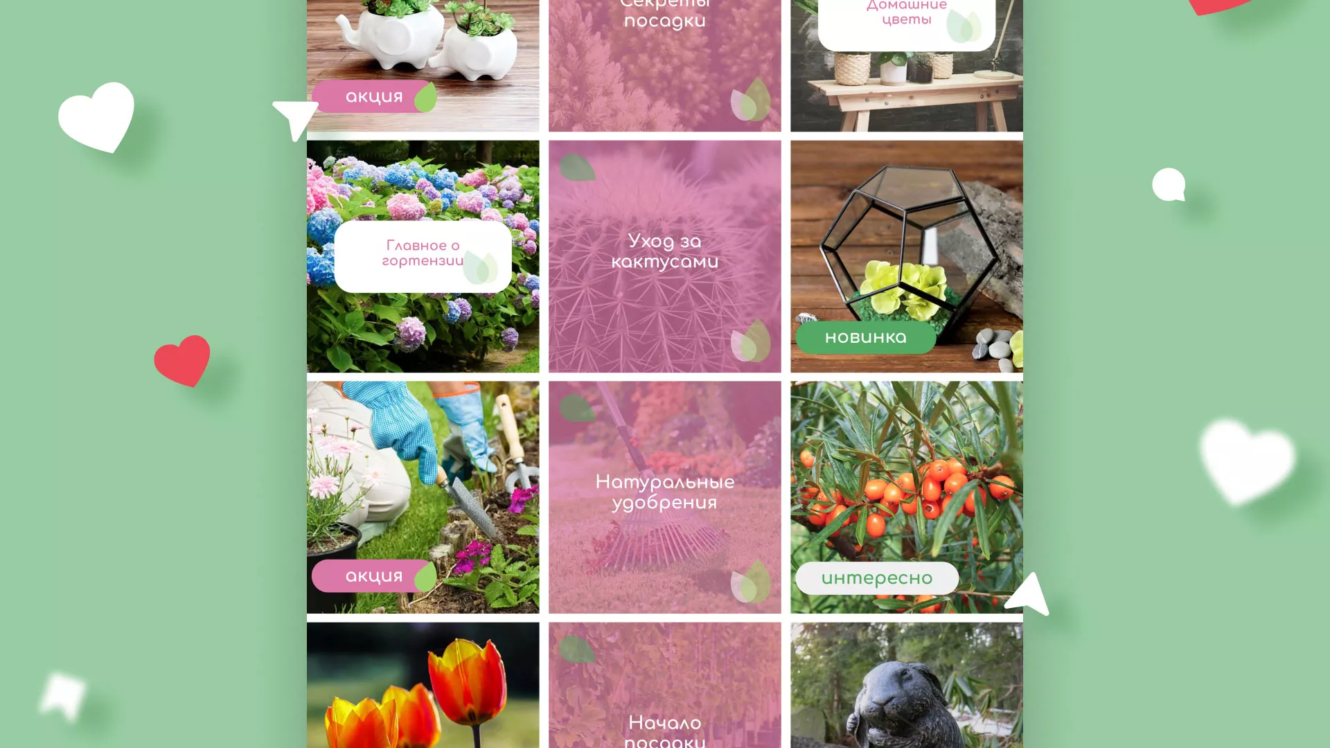 Разработка оформления профиля Instagram для магазина «Floraint» в Микуне